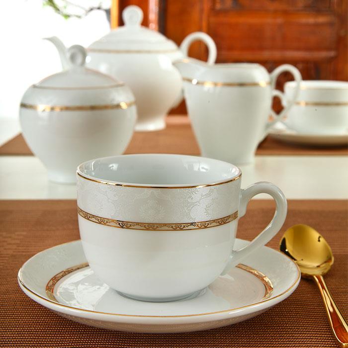سرویس چینی 12 پارچه چای خوری هدیه طلایی